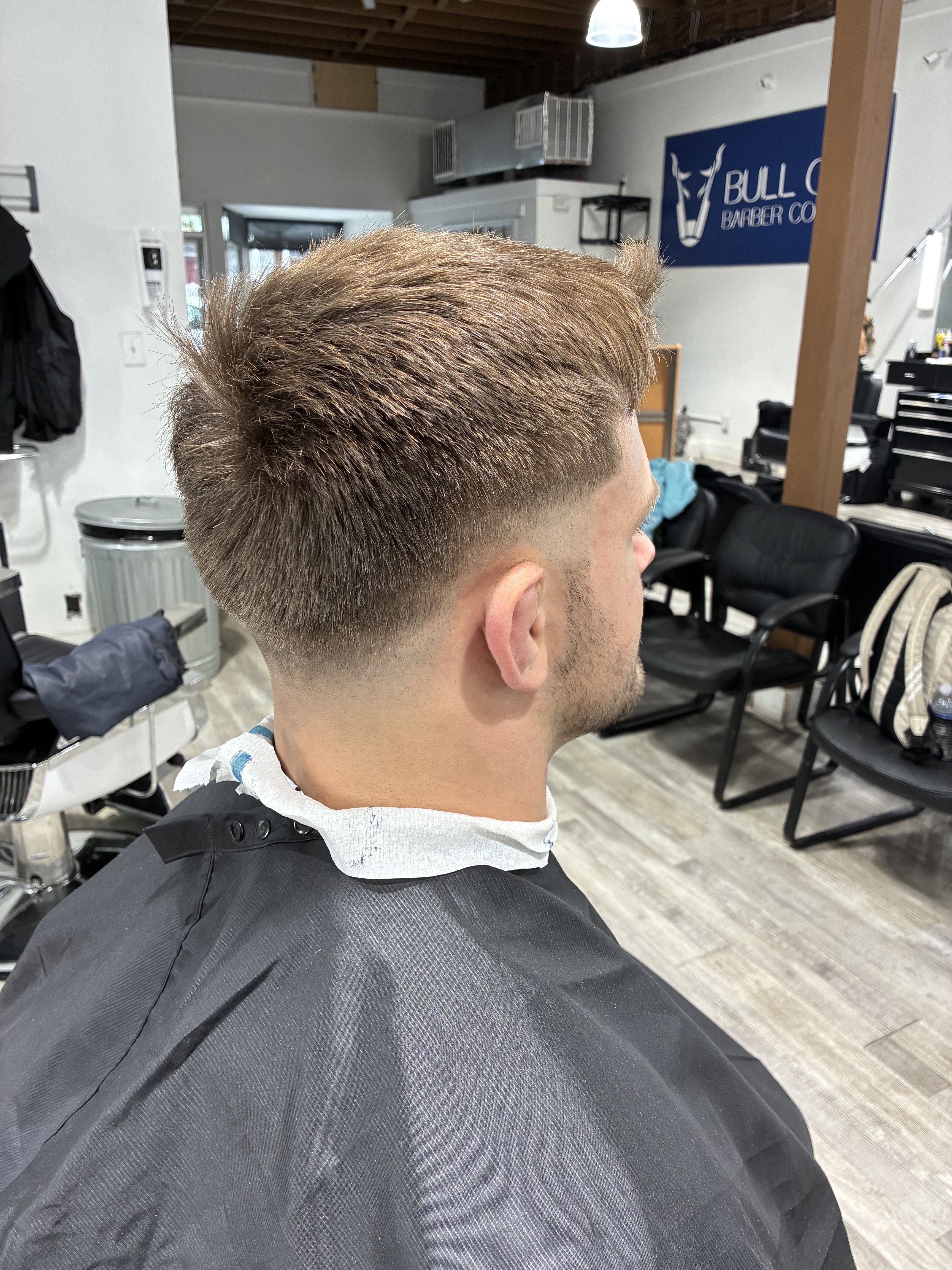 Clean taper haircut from the side