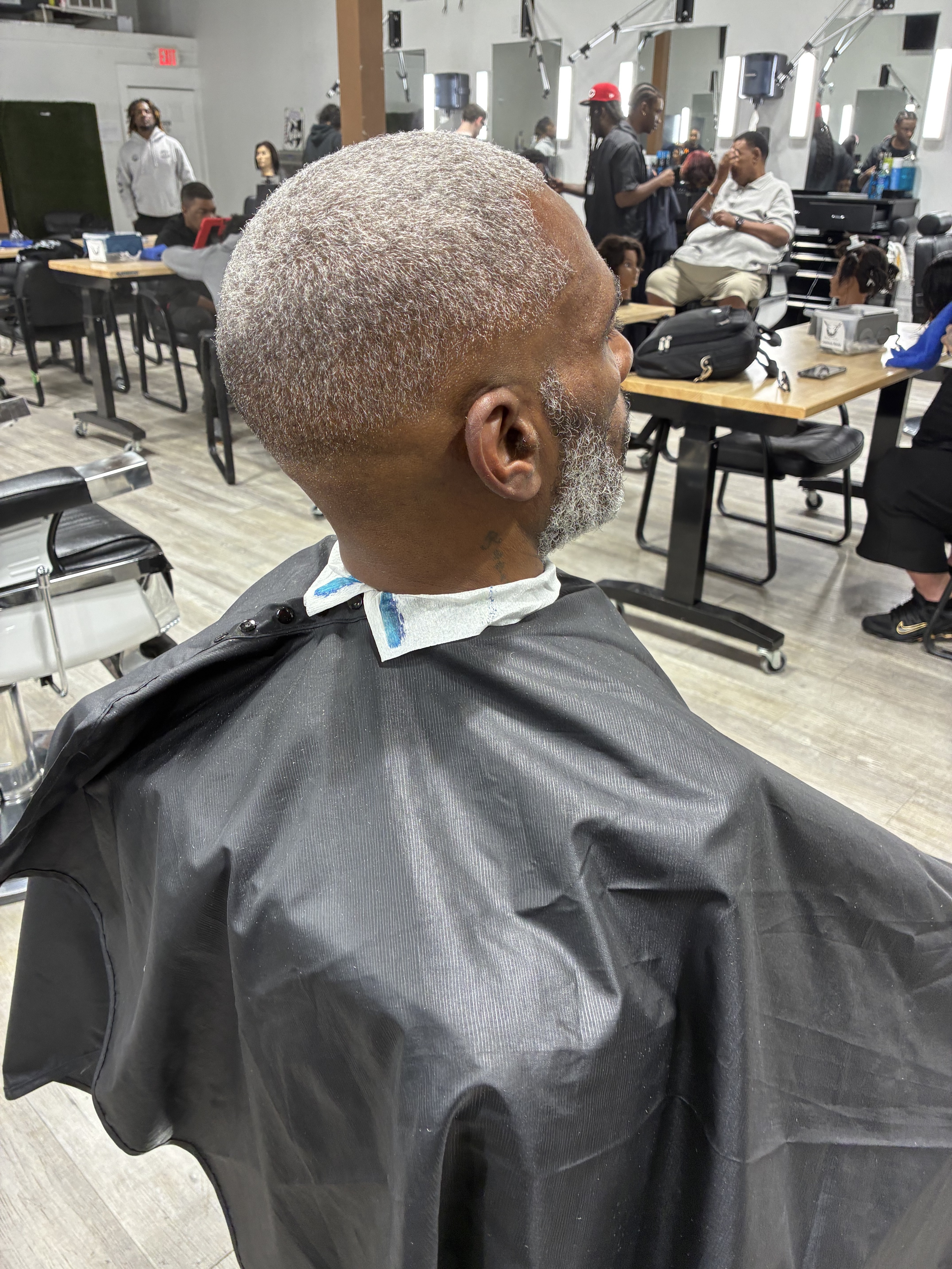 Clean haircut and beard finish